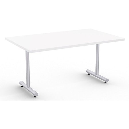 Special-T Table, Metallic Sand Base, 30inWx60inLx29inH, White SCTKING3060SWH